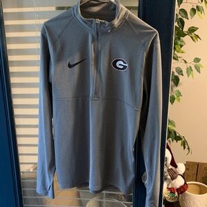 Nike Grey Dri-FIT Pullover with Black Swoosh